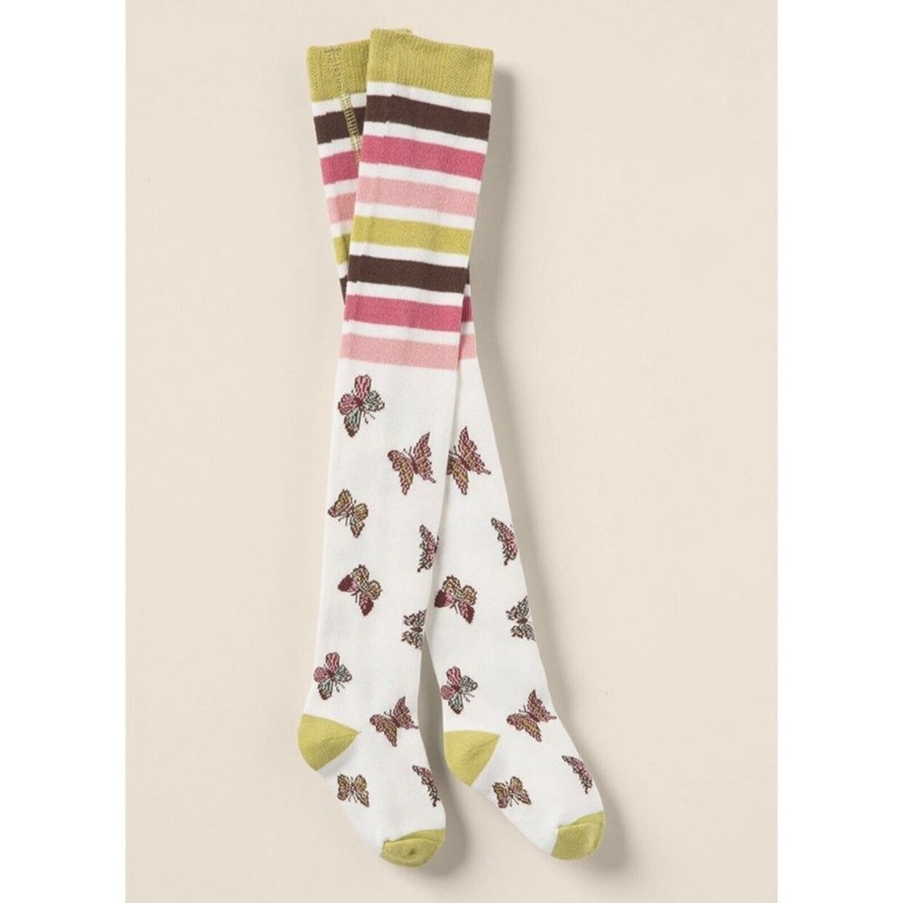 NWOT Matilda Jane Heart to Heart Fall Flutter Butterfly Mixed Print Tights